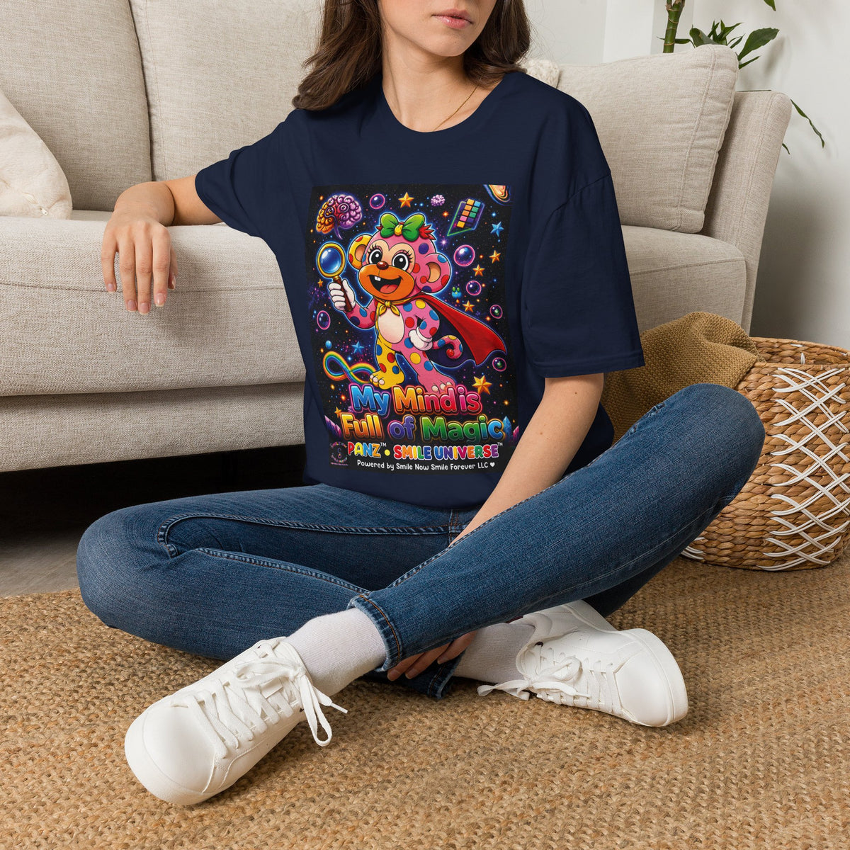 Panz™ Unisex Softstyle T-Shirt – "My Mind is Full of Magic" Graphic | Smile Universe Collection