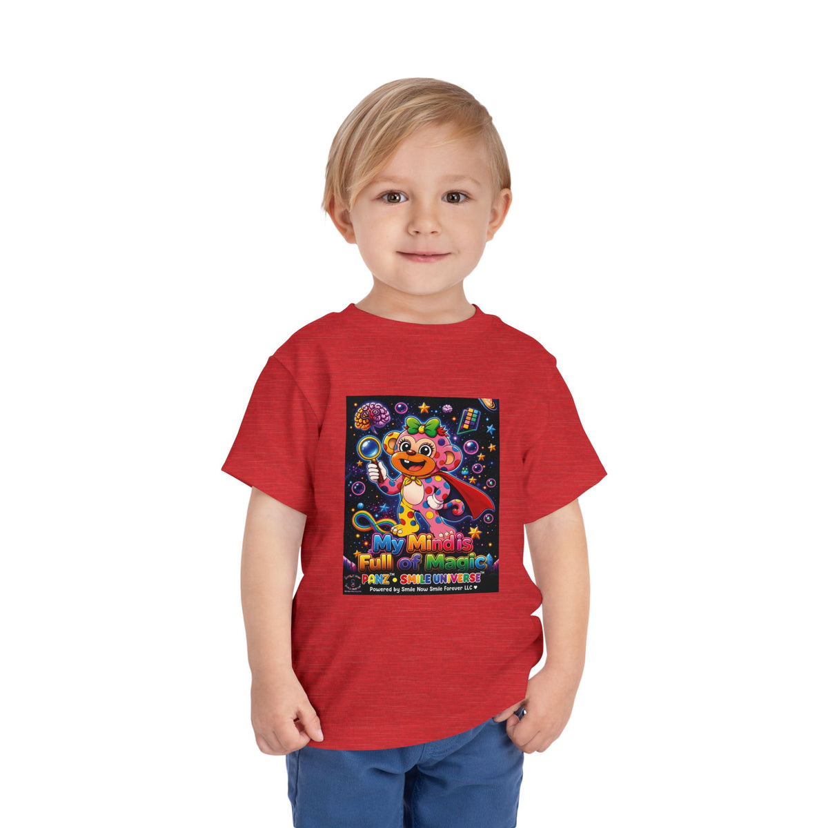 Panz™ Toddler Short Sleeve Tee – "My Mind is Full of Magic" Graphic | Smile Universe Collection