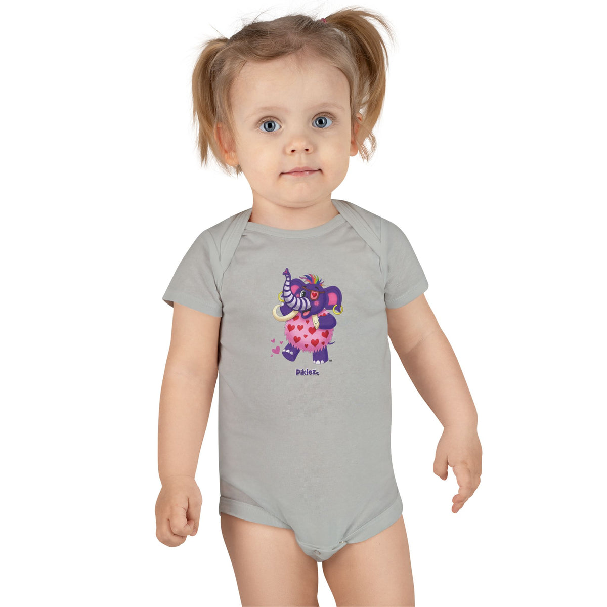 Piklez™ Baby Short Sleeve Onesie® – "Full of Love!" Graphic | Smile Universe Collection