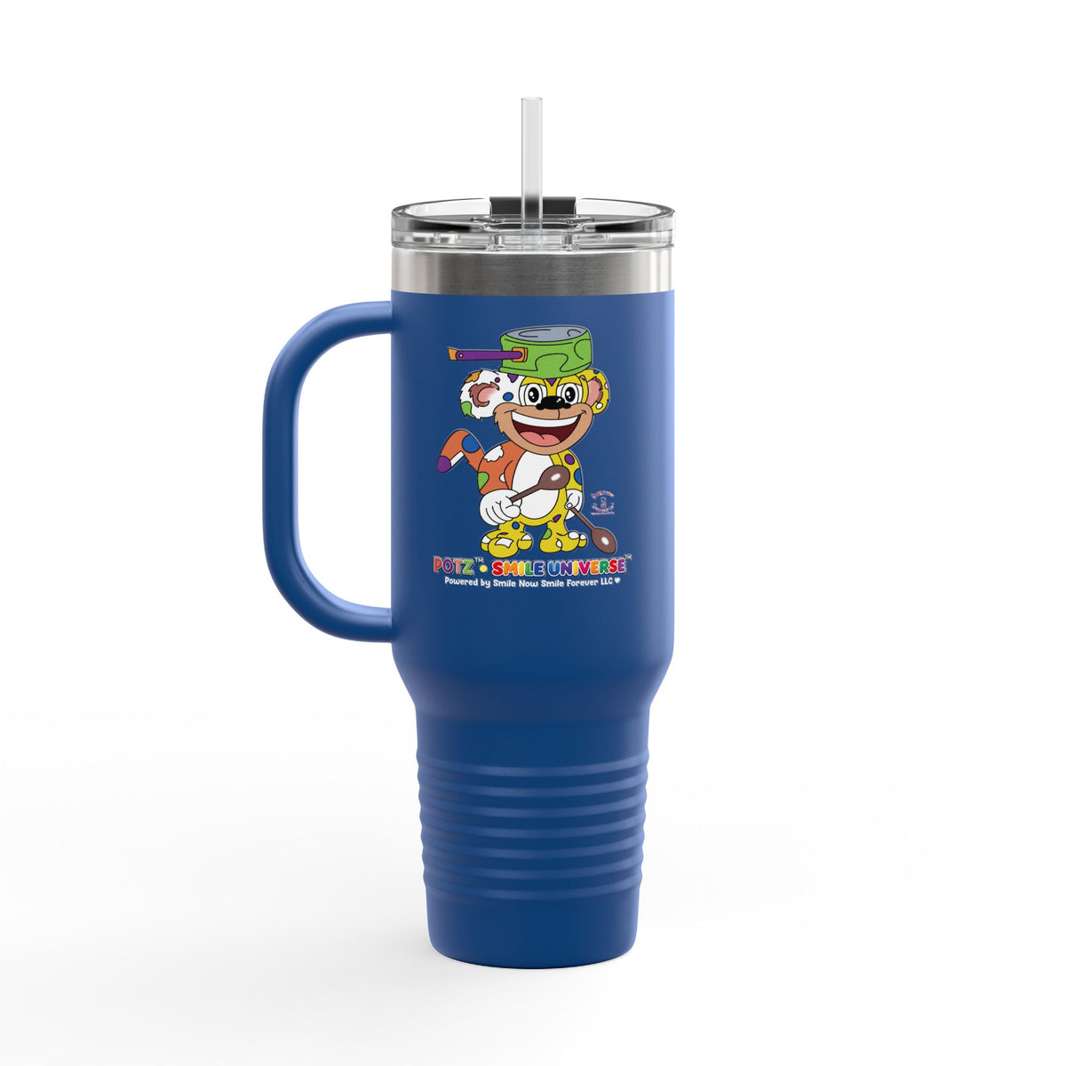 Potz™ Insulated Travel Mug 40oz – Playful Graphic Tumbler | Smile Universe Collection