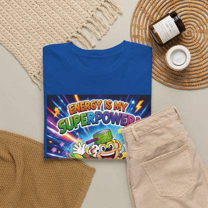Potz™ Unisex Heavy Cotton™ Tee – "Energy is My Superpower!" Graphic Tee | Smile Universe Collection