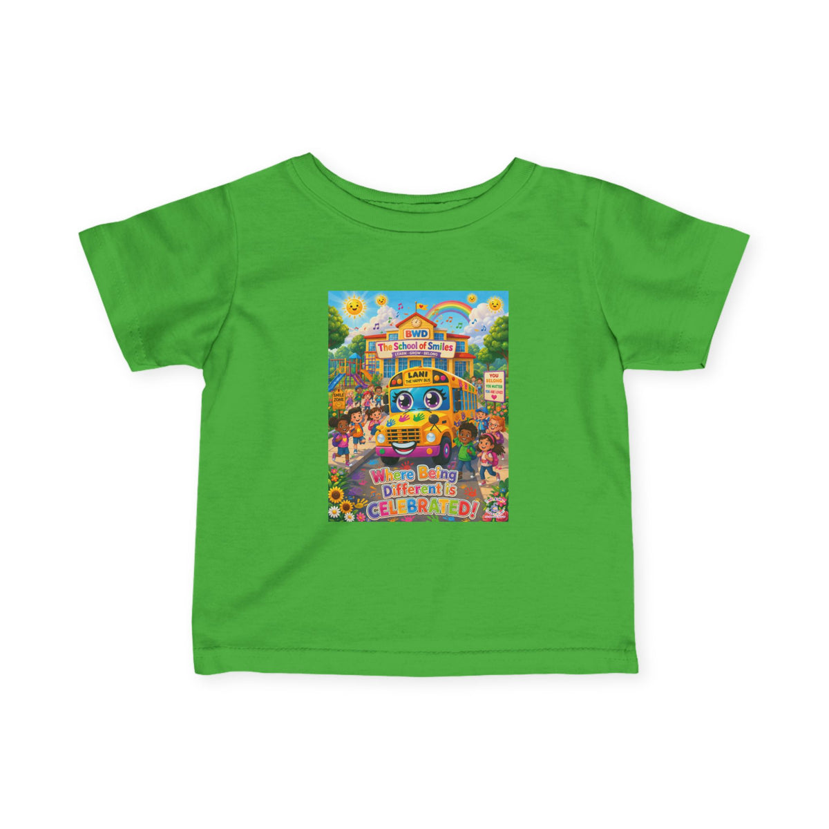 Lani™ Infant Fine Jersey Tee – "Where Being Different is CELEBRATED!" Graphic Shirt
