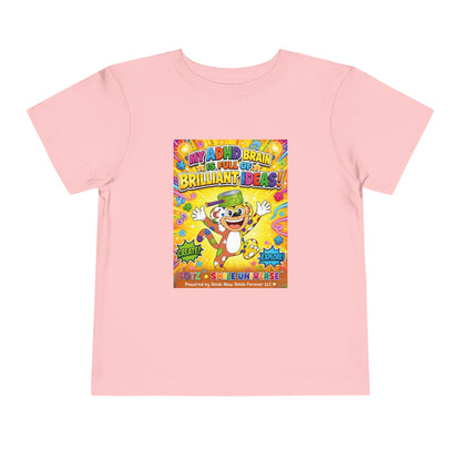 Potz™ Toddler Short Sleeve Tee – "My ADHD Brain is Full of Brilliant Ideas!" Graphic Tee | Smile Universe Collection