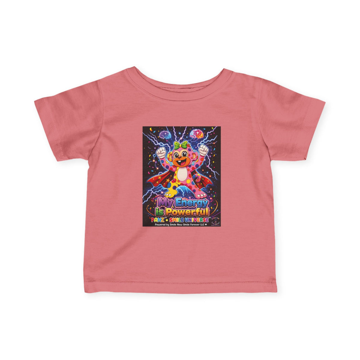 Panz™ Infant Fine Jersey Tee – "My Energy is Powerful" Graphic Tee | Smile Universe Collection