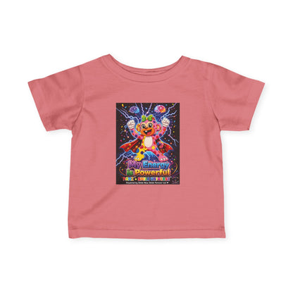 Panz™ Infant Fine Jersey Tee – "My Energy is Powerful" Graphic Tee | Smile Universe Collection