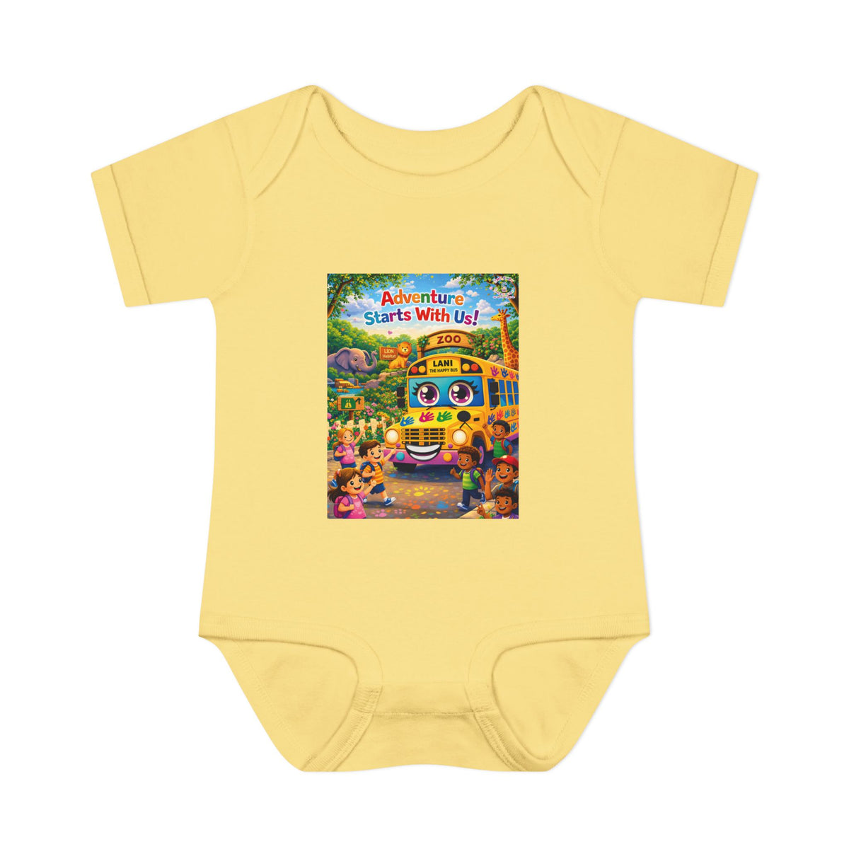 Lani™ Infant Baby Rib Bodysuit – "Adventure Starts With Us!" Graphic