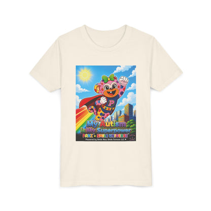 Panz™ Youth Short Sleeve Tee – "My Autism is My Superpower" Graphic | Smile Universe Collection
