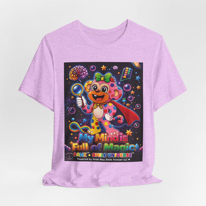 Panz™ Unisex Jersey Short Sleeve Tee – "My Mind is Full of Magic" Graphic | Smile Universe Collection