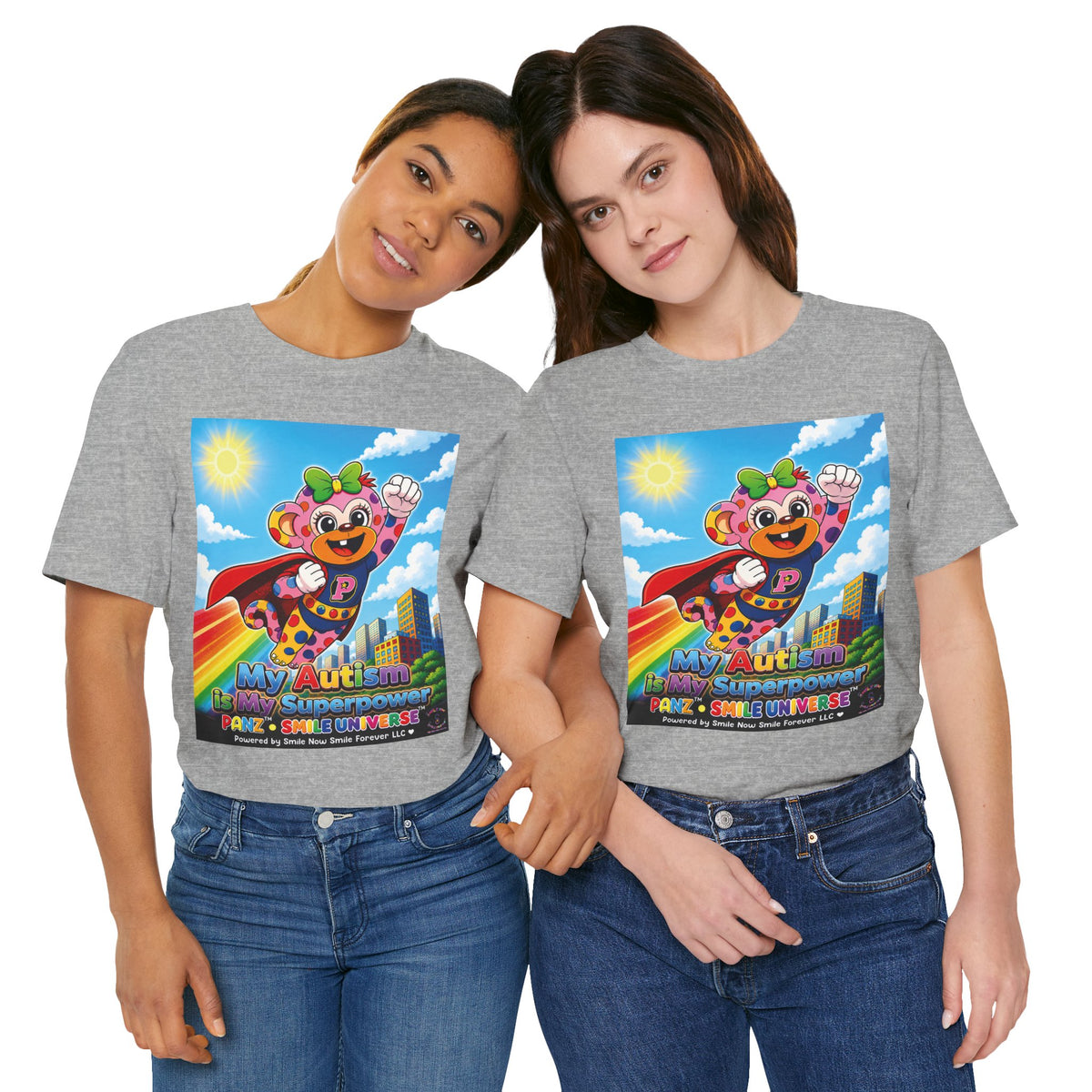 Panz™ Unisex Jersey Short Sleeve Tee – "My Autism is My Superpower" Graphic | Smile Universe Collection