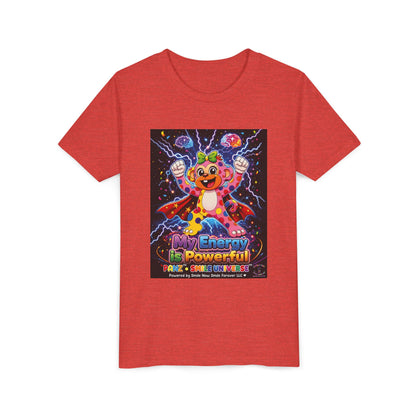 Panz™ Youth Short Sleeve Tee – "My Energy is Powerful" Graphic Tee | Smile Universe Collection