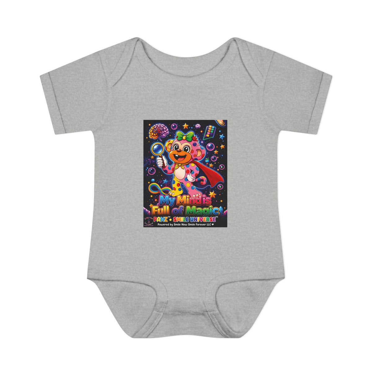 Panz™ Infant Baby Rib Bodysuit – "My Mind is Full of Magic" Graphic | Smile Universe Collection