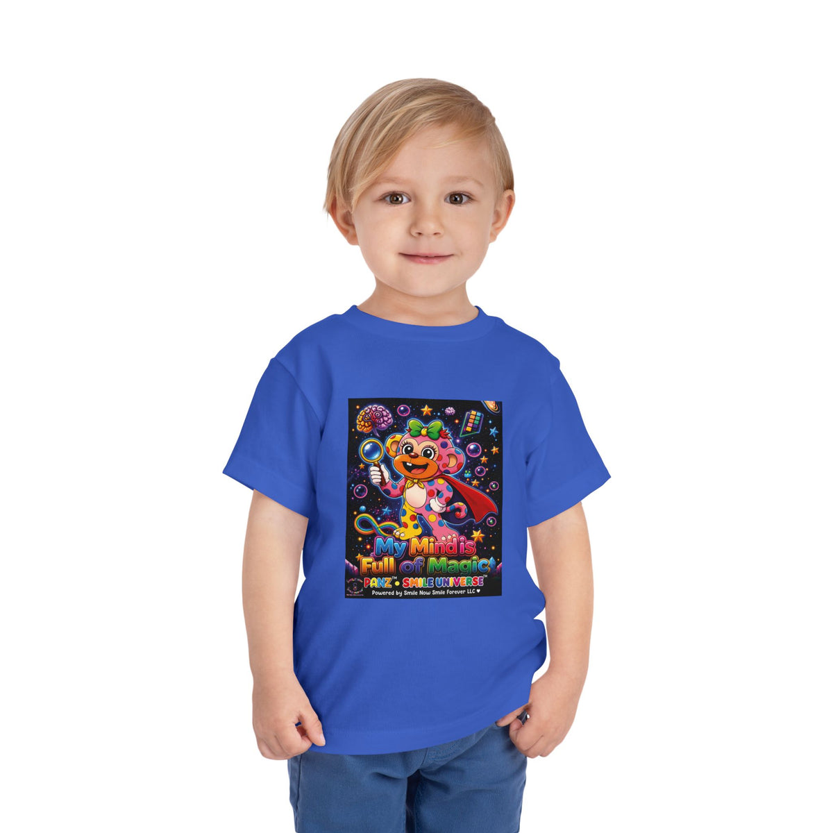 Panz™ Toddler Short Sleeve Tee – "My Mind is Full of Magic" Graphic | Smile Universe Collection