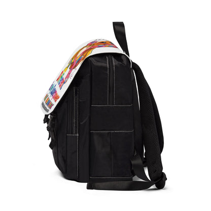Panz™ Unisex Casual Shoulder Backpack – "Different is My Superpower" Graphic | Smile Universe Collection