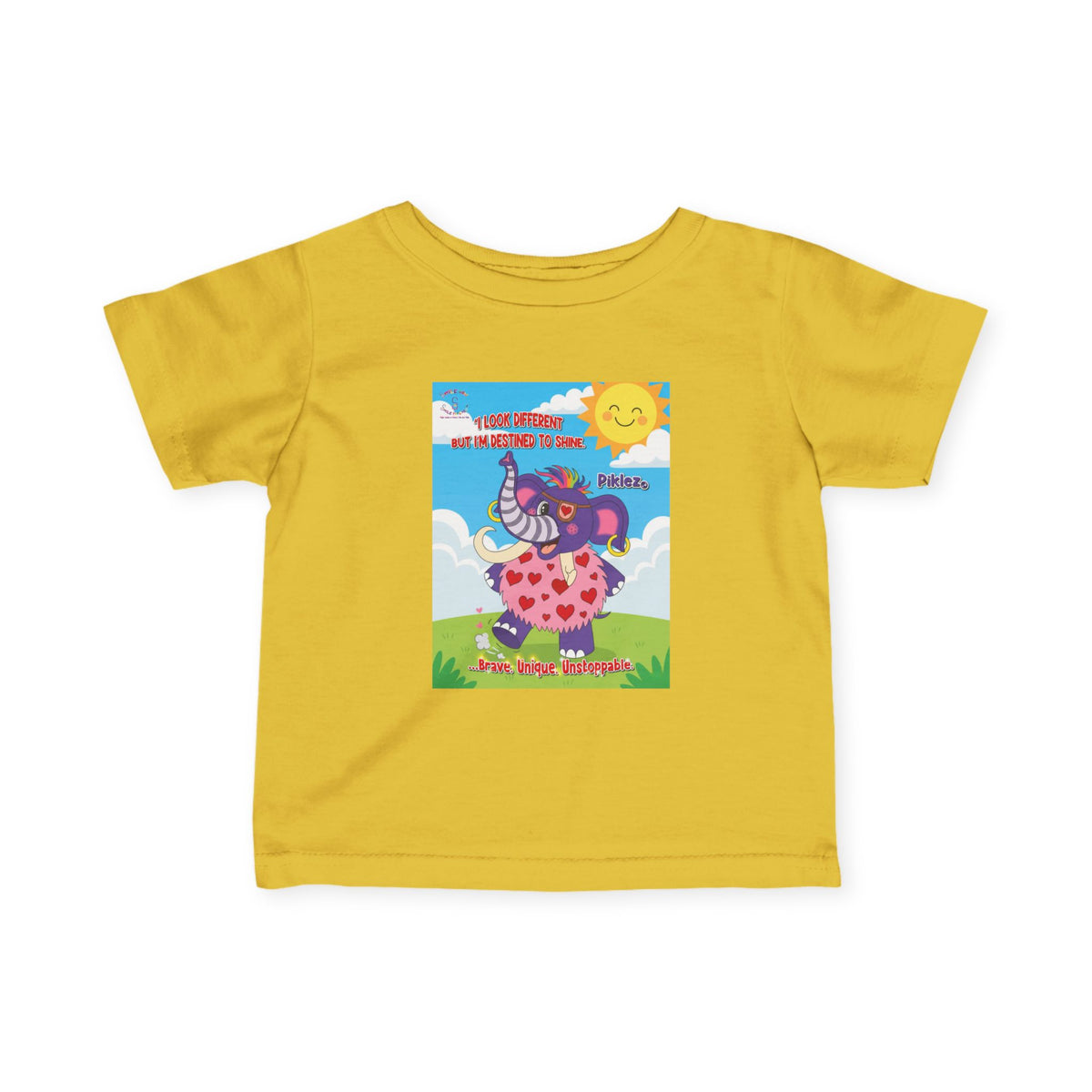 Piklez™ Infant Fine Jersey Tee – “Destined to Shine” Baby Shirt | Smile Universe Piklez Collection