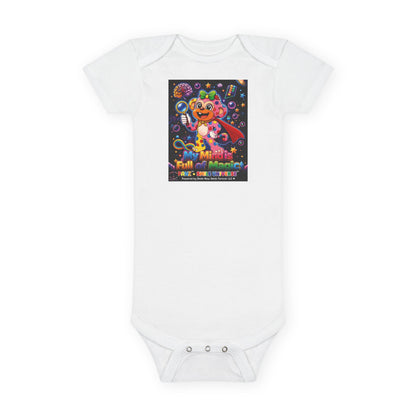 Panz™ Baby Short Sleeve Onesie® – "My Mind is Full of Magic" Graphic | Smile Universe Collection