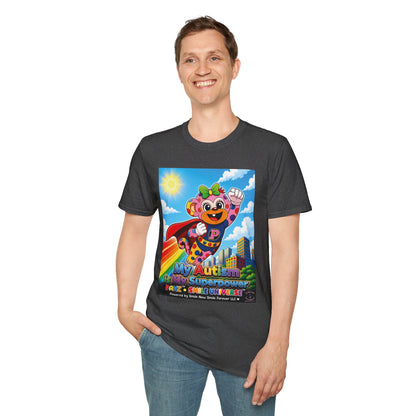 Panz™ Unisex Softstyle T-Shirt – "My Autism is My Superpower" Graphic | Smile Universe Collection
