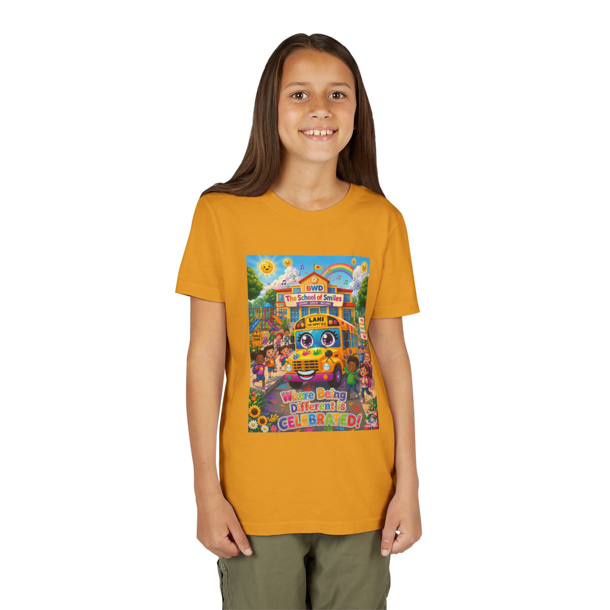 Lani™ Youth Short Sleeve Tee – "Where Being Different is CELEBRATED!" Graphic Shirt