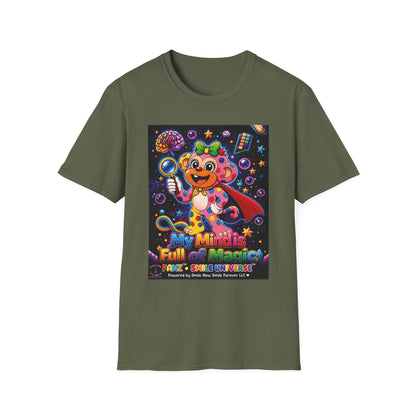 Panz™ Unisex Softstyle T-Shirt – "My Mind is Full of Magic" Graphic | Smile Universe Collection
