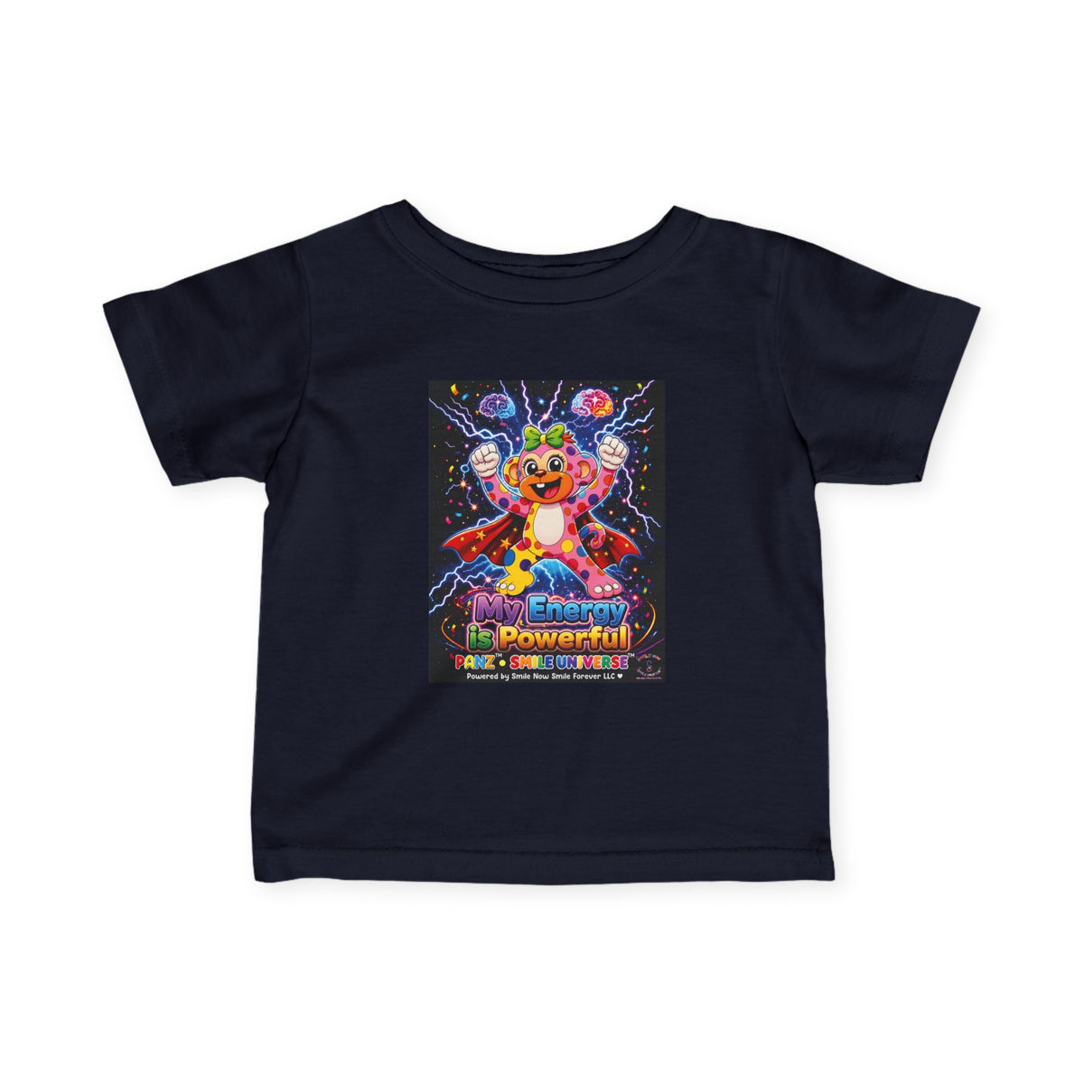 Panz™ Infant Fine Jersey Tee – "My Energy is Powerful" Graphic Tee | Smile Universe Collection