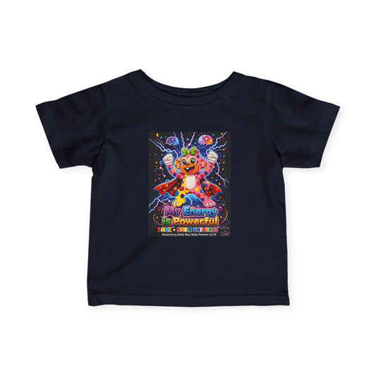 Panz™ Infant Fine Jersey Tee – "My Energy is Powerful" Graphic Tee | Smile Universe Collection