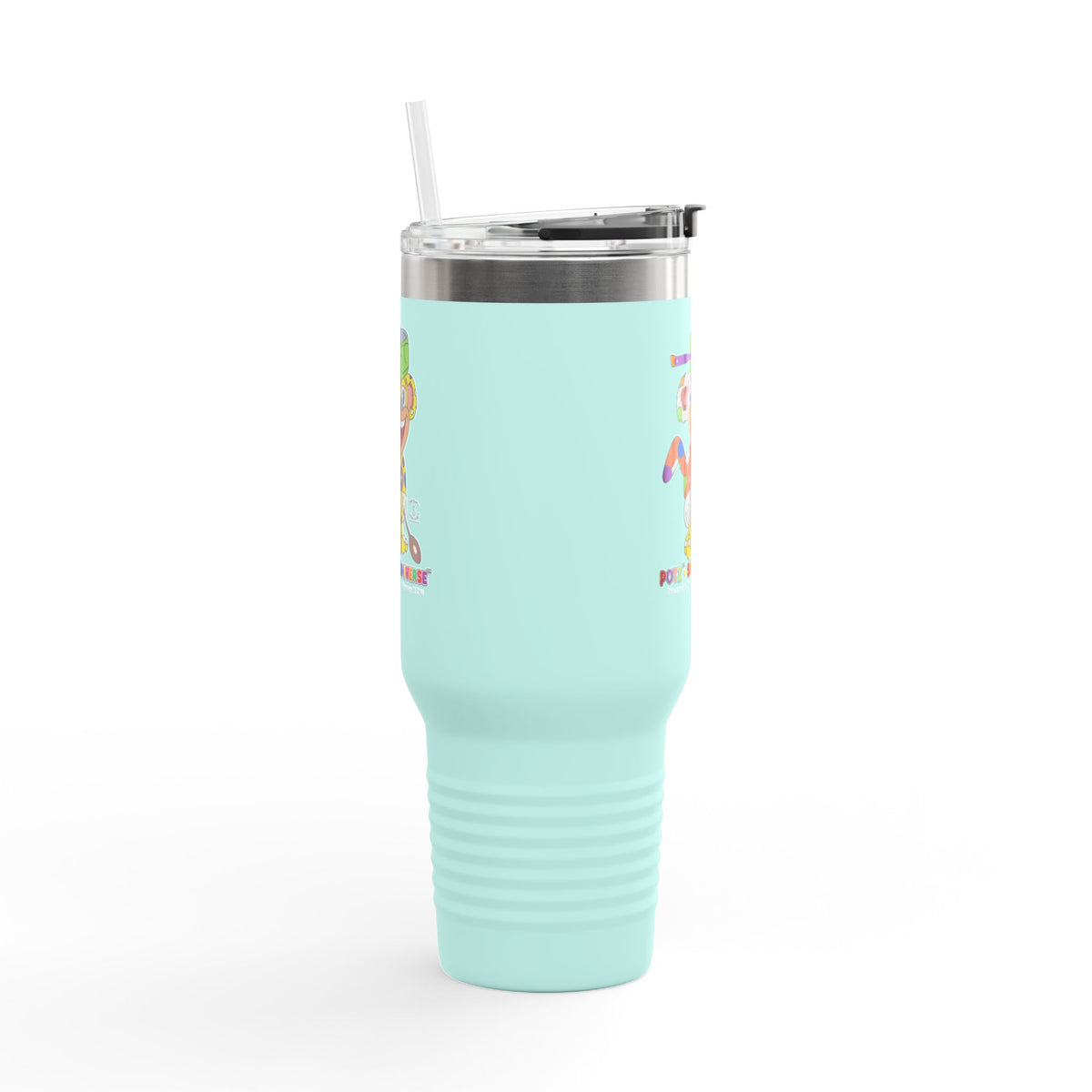 Potz™ Insulated Travel Mug 40oz – Playful Graphic Tumbler | Smile Universe Collection