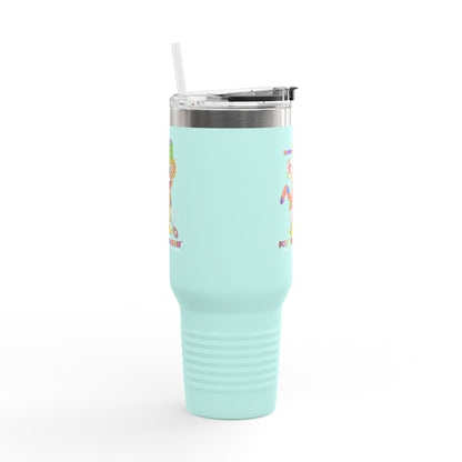 Potz™ Insulated Travel Mug 40oz – Playful Graphic Tumbler | Smile Universe Collection