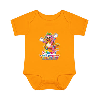 Panz™ Infant Baby Rib Bodysuit – "Different is My Superpower" Graphic | Smile Universe Collection