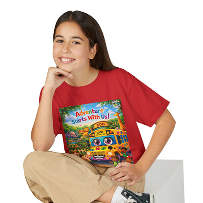 Lani™ Youth DryBlend® T-Shirt – "Adventure Starts With Us!" Graphic