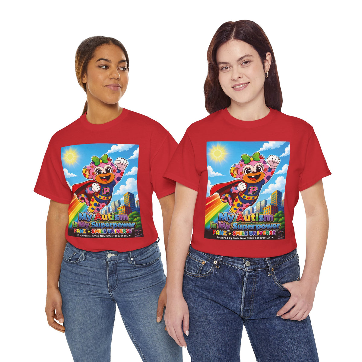 Panz™ Unisex Heavy Cotton™ Tee – "My Autism is My Superpower" Graphic | Smile Universe Collection