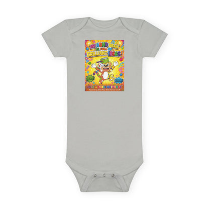 Potz™ Baby Short Sleeve Onesie® – "My ADHD Brain is Full of Brilliant Ideas!" Graphic Bodysuit | Smile Universe Collection