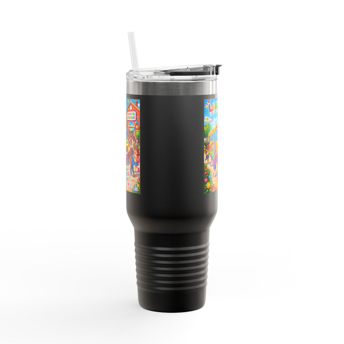 Lani™ 40oz Insulated Travel Mug – "Let's Sing Happiness Together!" Graphic