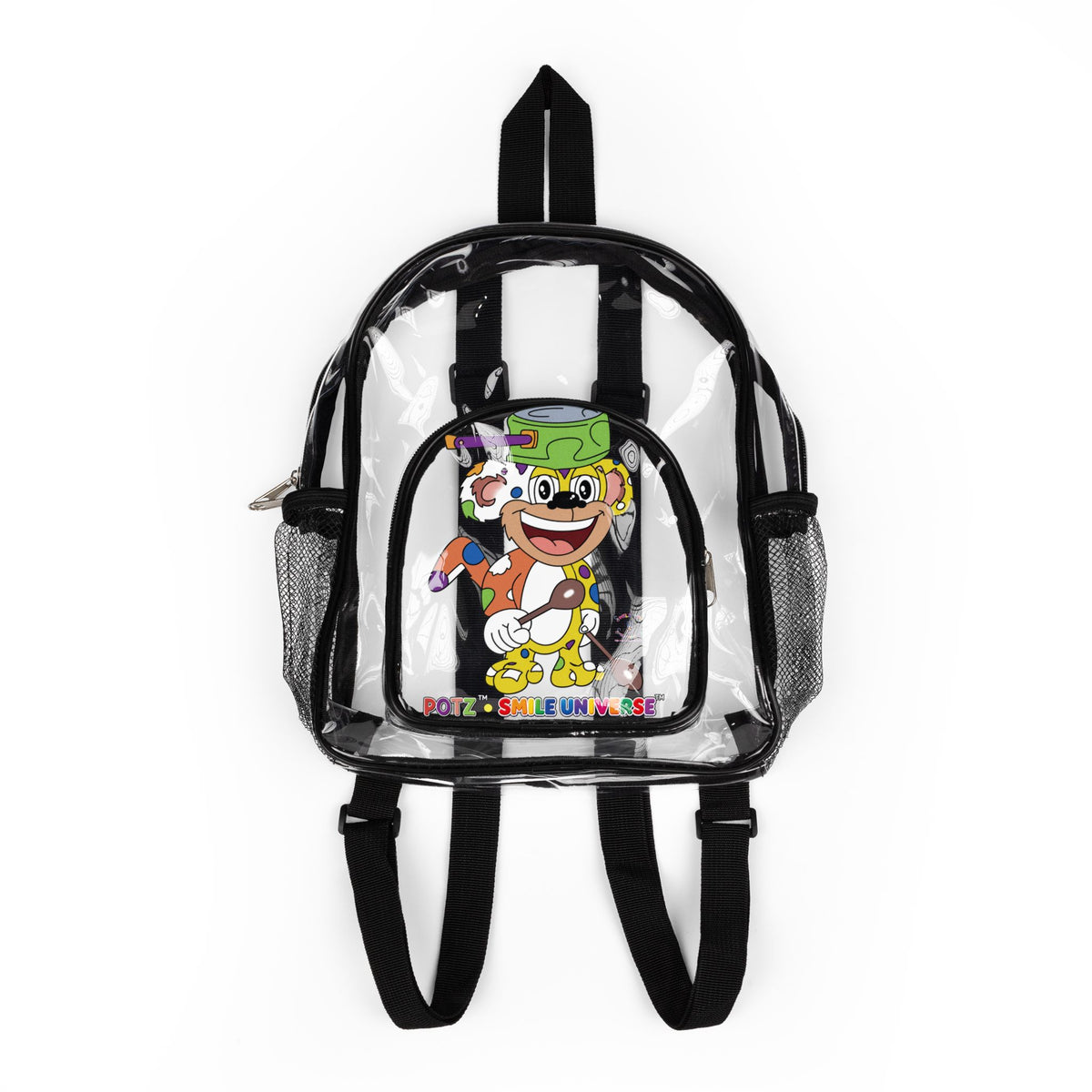 Potz™ Clear Stadium Backpack – Playful Graphic Backpack | Smile Universe Collection