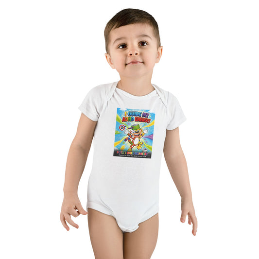 Potz™ Baby Short Sleeve Onesie® – "I Guide My ADHD Energy!" Graphic Bodysuit | Smile Universe Collection