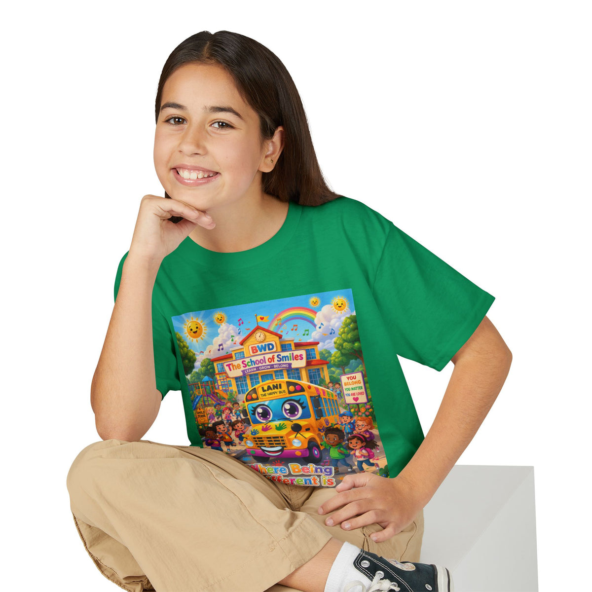 Lani™ Youth DryBlend® T-Shirt – "Where Being Different is CELEBRATED!" Graphic Shirt