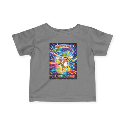 Potz™ Infant Fine Jersey Tee – "Energy is My Superpower!" Graphic Tee | Smile Universe Collection