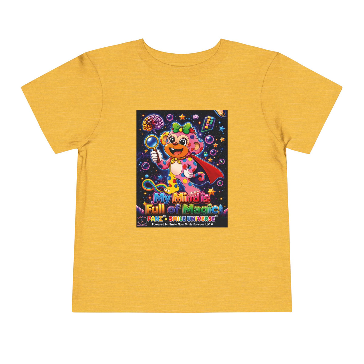 Panz™ Toddler Short Sleeve Tee – "My Mind is Full of Magic" Graphic | Smile Universe Collection