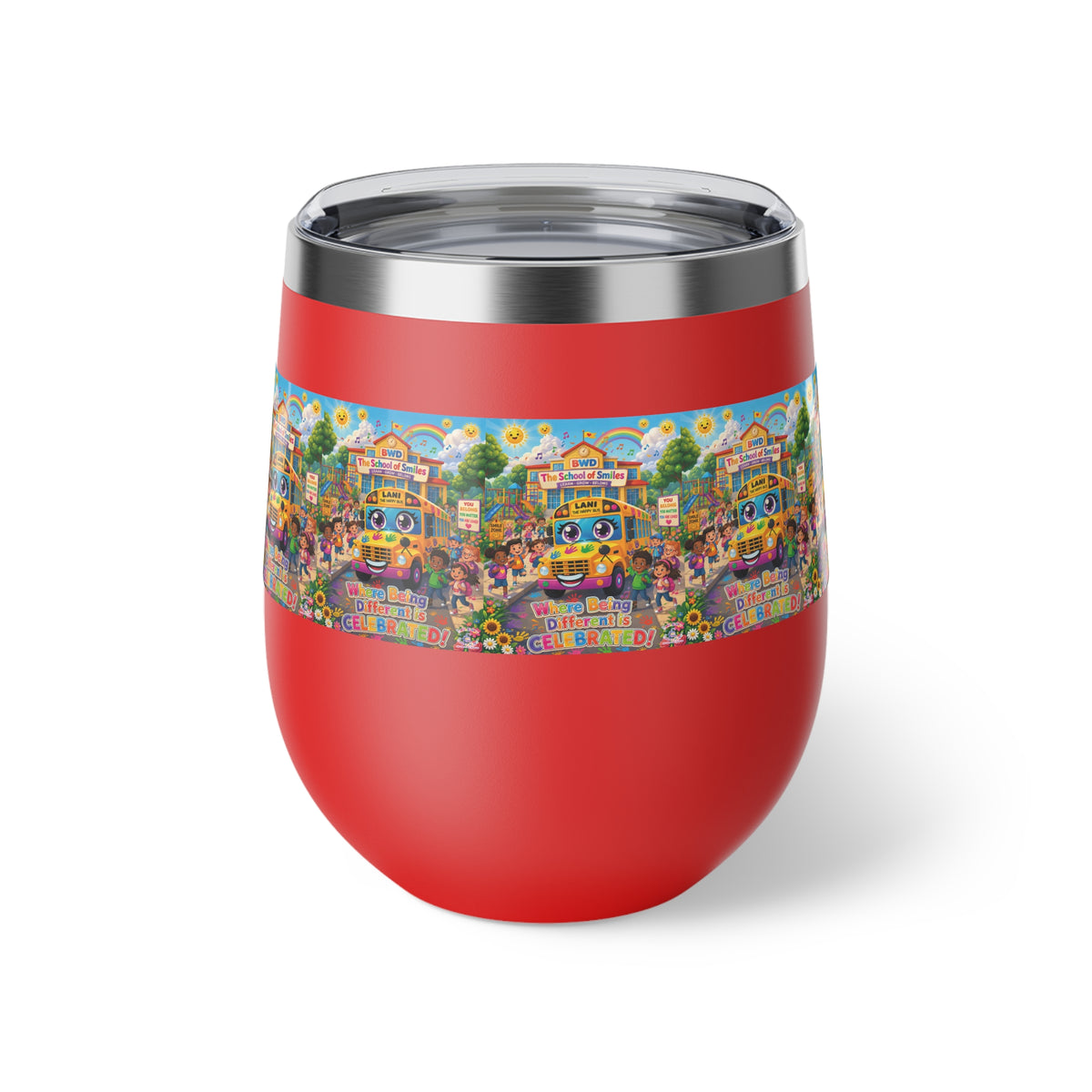 Lani™ 12oz Copper Vacuum Insulated Cup – "Where Being Different is CELEBRATED!" Graphic
