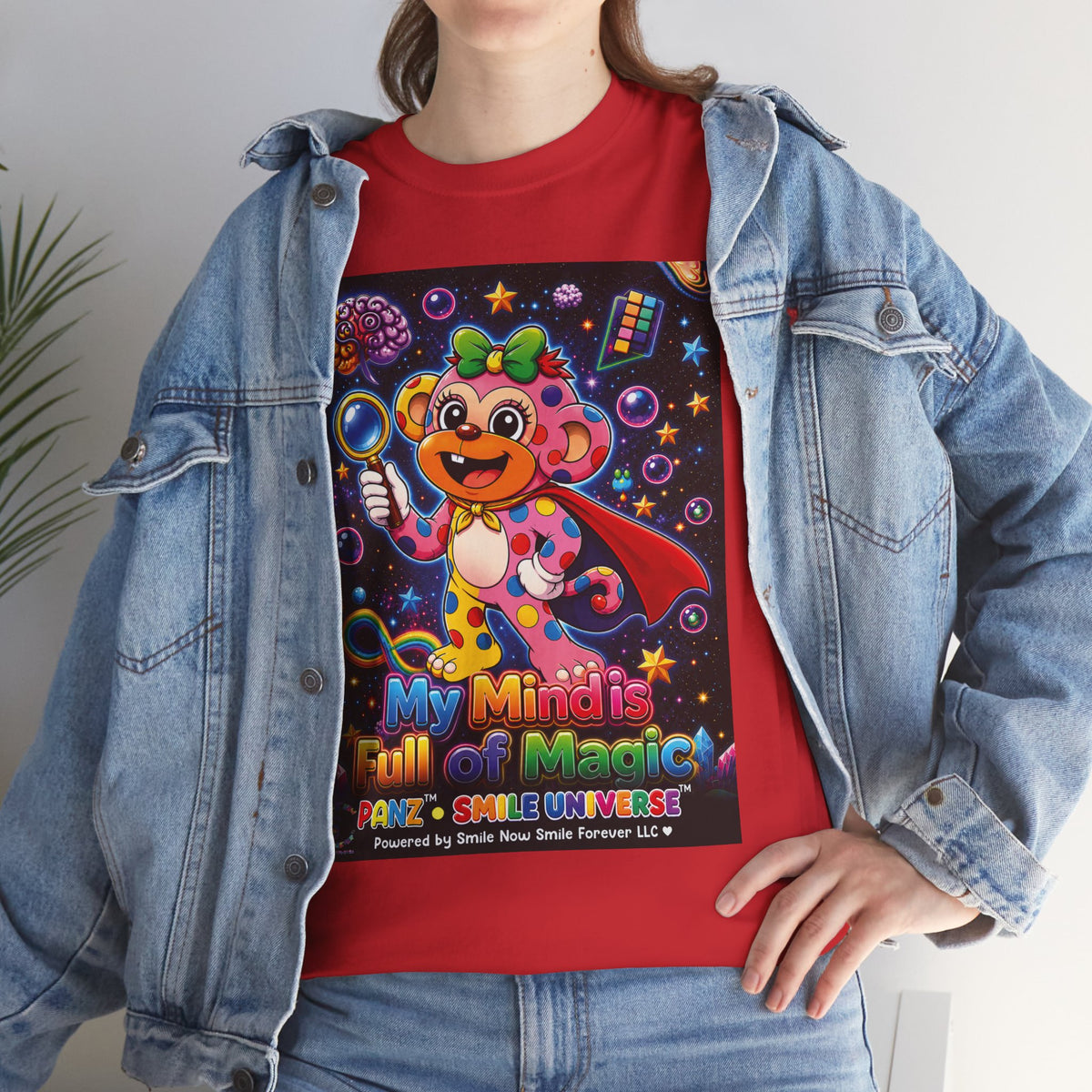 Panz™ Unisex Heavy Cotton™ Tee – "My Mind is Full of Magic" Graphic | Smile Universe Collection