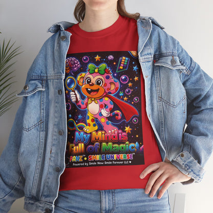 Panz™ Unisex Heavy Cotton™ Tee – "My Mind is Full of Magic" Graphic | Smile Universe Collection