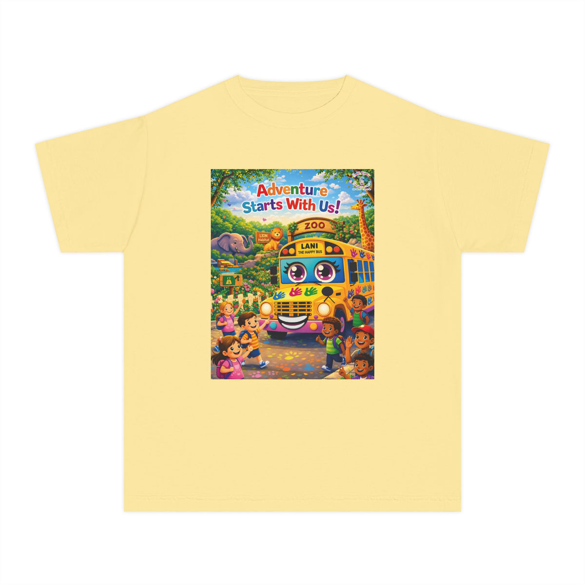 Lani™ Youth Midweight Tee – "Adventure Starts With Us!" Graphic