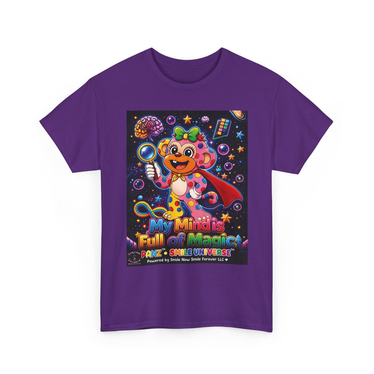 Panz™ Unisex Heavy Cotton™ Tee – "My Mind is Full of Magic" Graphic | Smile Universe Collection
