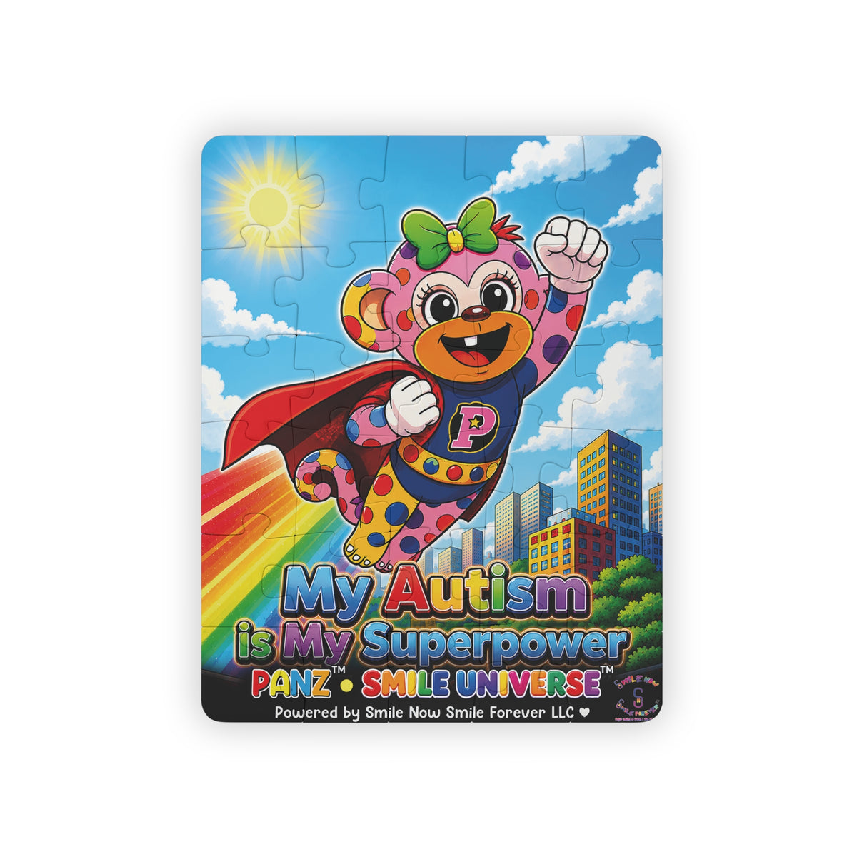 Panz™ Kids' Puzzle, 30-Piece – "My Autism is My Superpower" Graphic | Smile Universe Collection