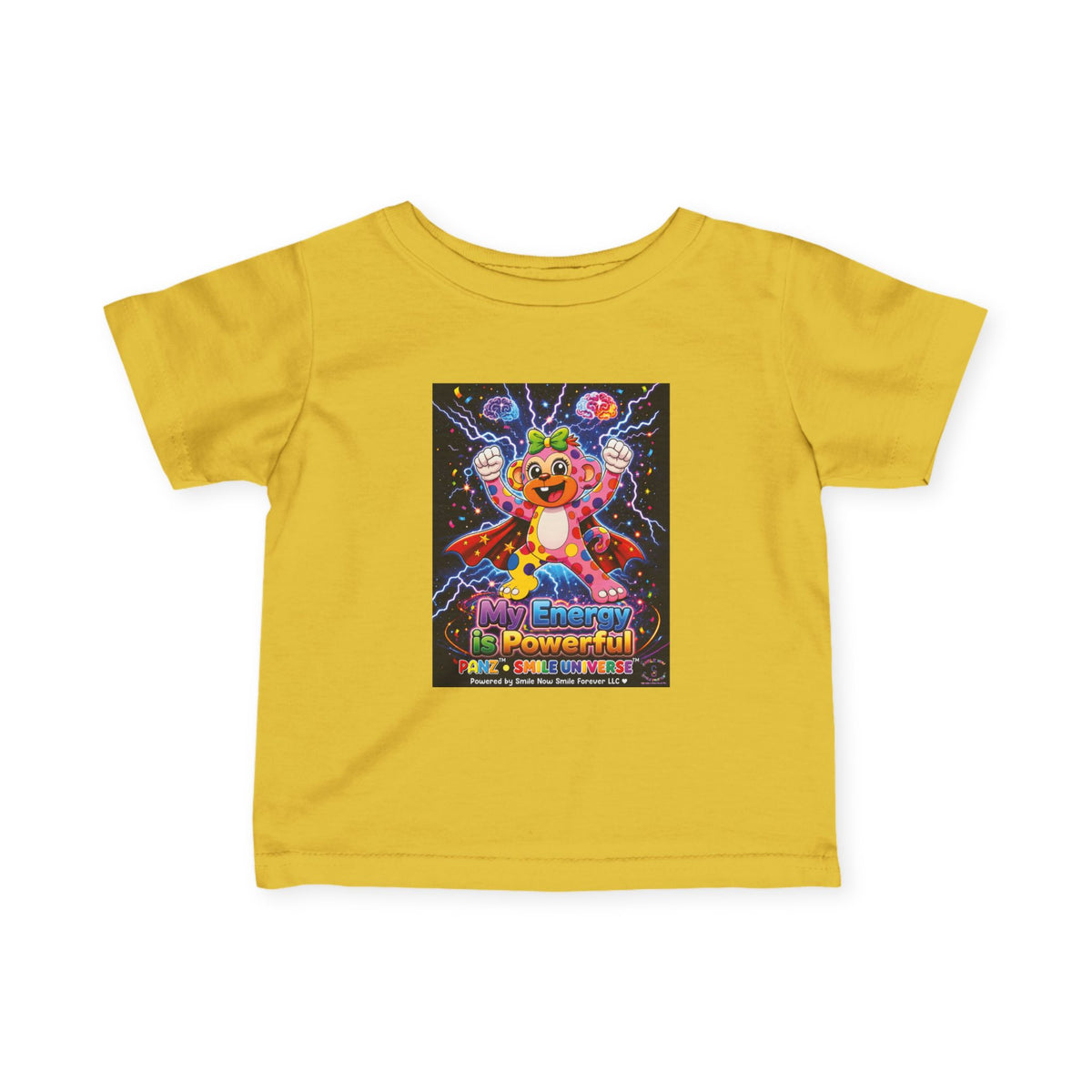Panz™ Infant Fine Jersey Tee – "My Energy is Powerful" Graphic Tee | Smile Universe Collection