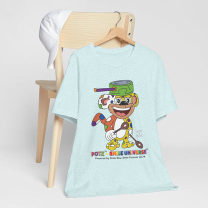 Potz™ Unisex Jersey Short Sleeve Tee – Playful Graphic Tee | Smile Universe Collection