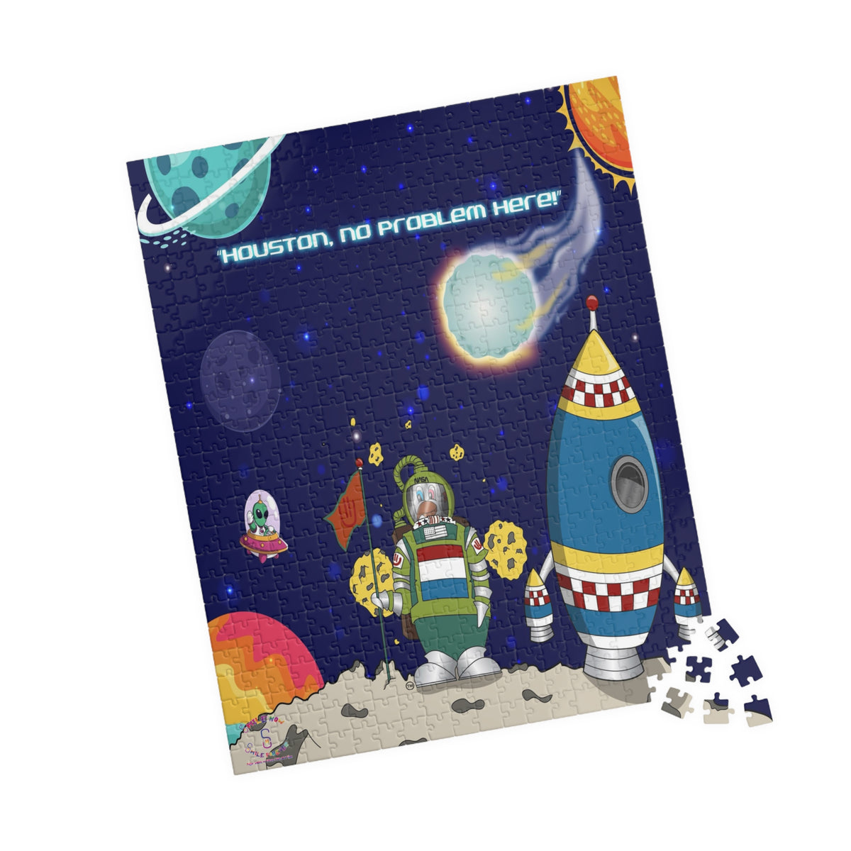 TuBz™ Puzzle (110, 252, 520 & 1014-piece) – "Houston, No Problem Here!" Graphic | Smile Universe Collection