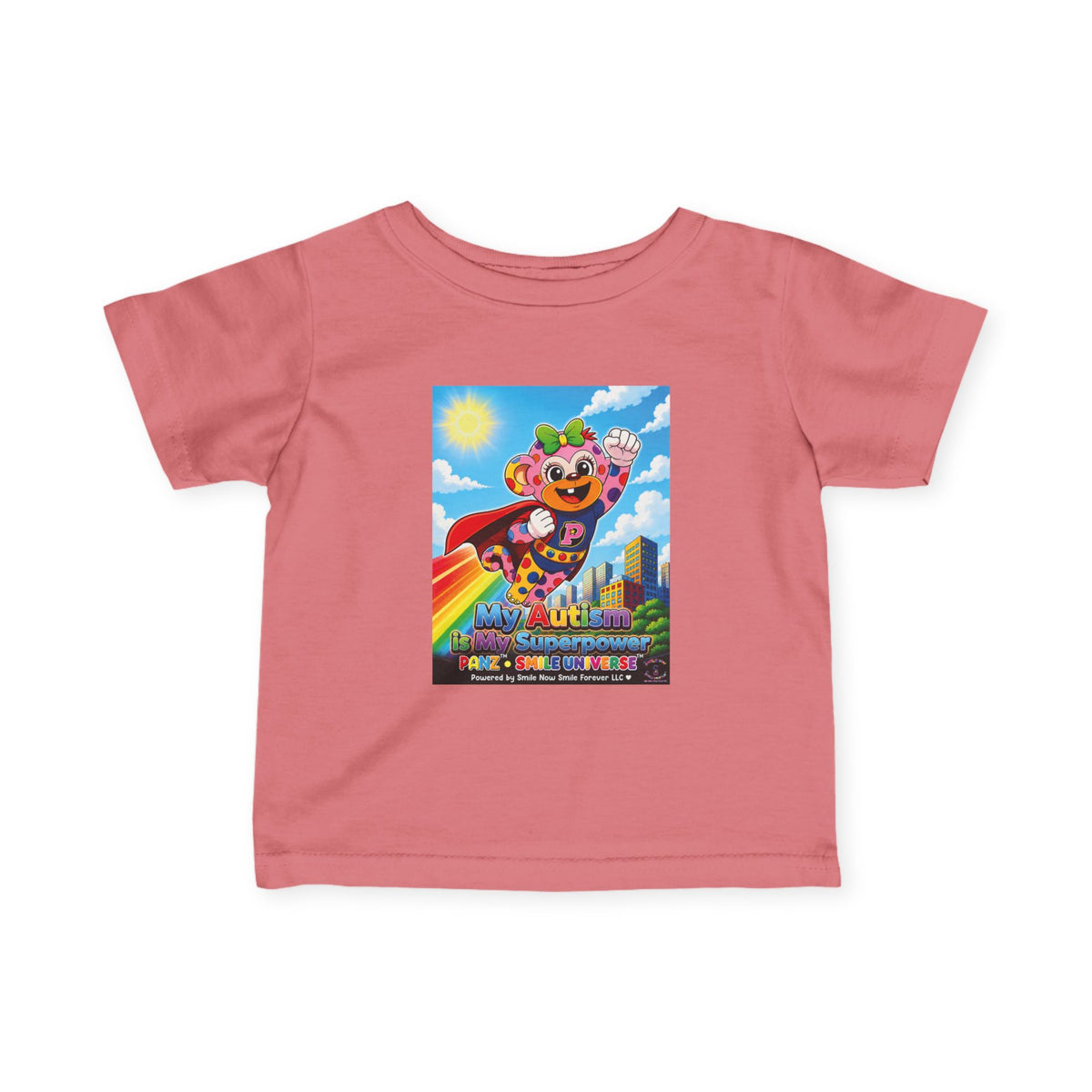Panz™ Infant Fine Jersey Tee – "My Autism is My Superpower" Graphic | Smile Universe Collection