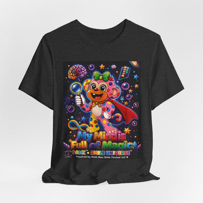 Panz™ Unisex Jersey Short Sleeve Tee – "My Mind is Full of Magic" Graphic | Smile Universe Collection