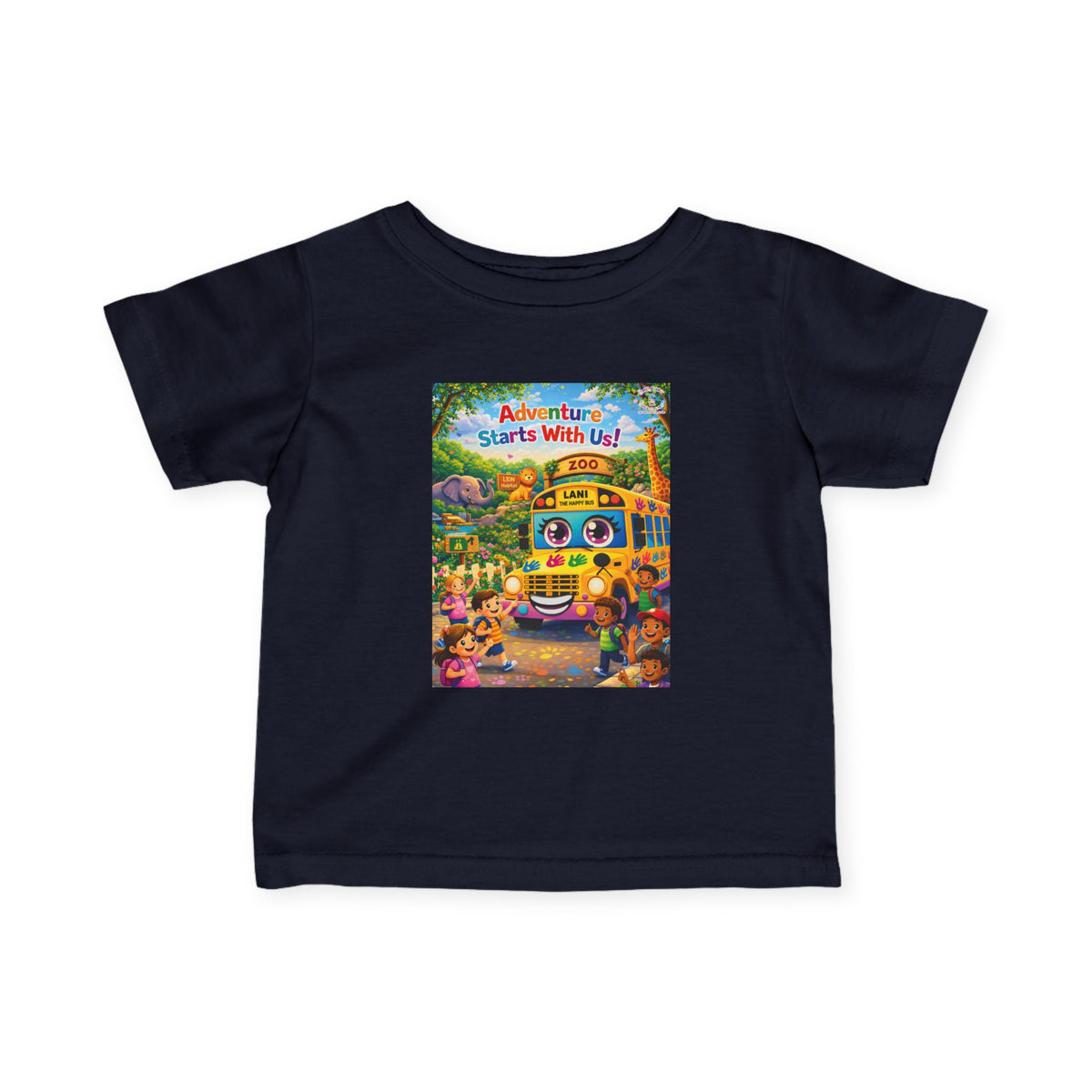 Lani™ Infant Fine Jersey Tee – "Adventure Starts With Us!" Graphic