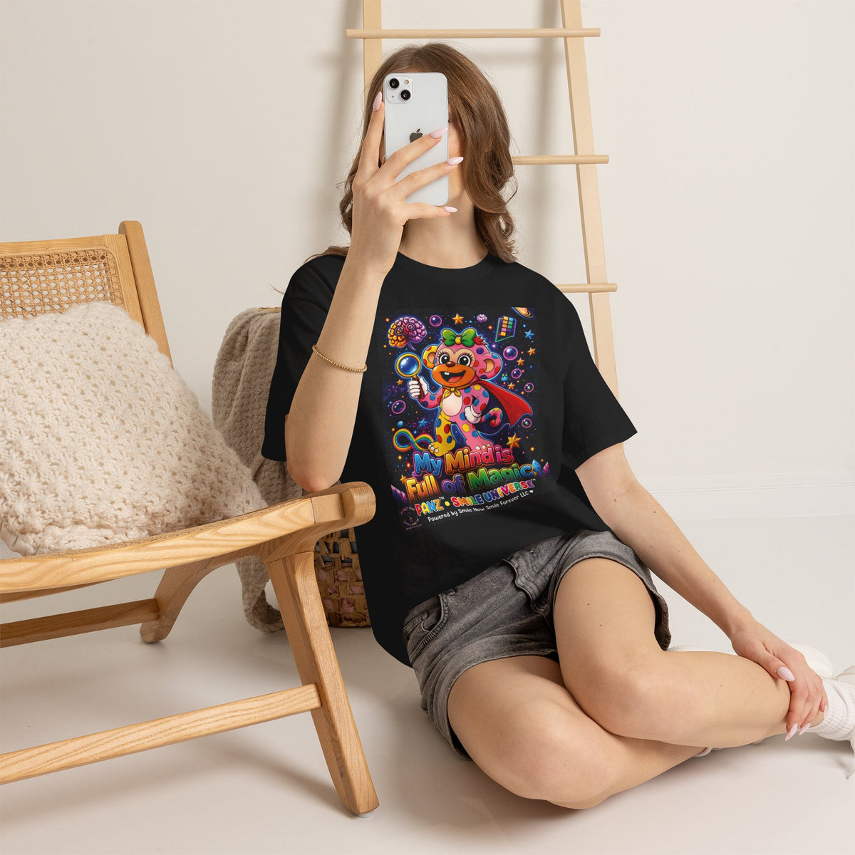 Panz™ Unisex Heavy Cotton™ Tee – "My Mind is Full of Magic" Graphic | Smile Universe Collection