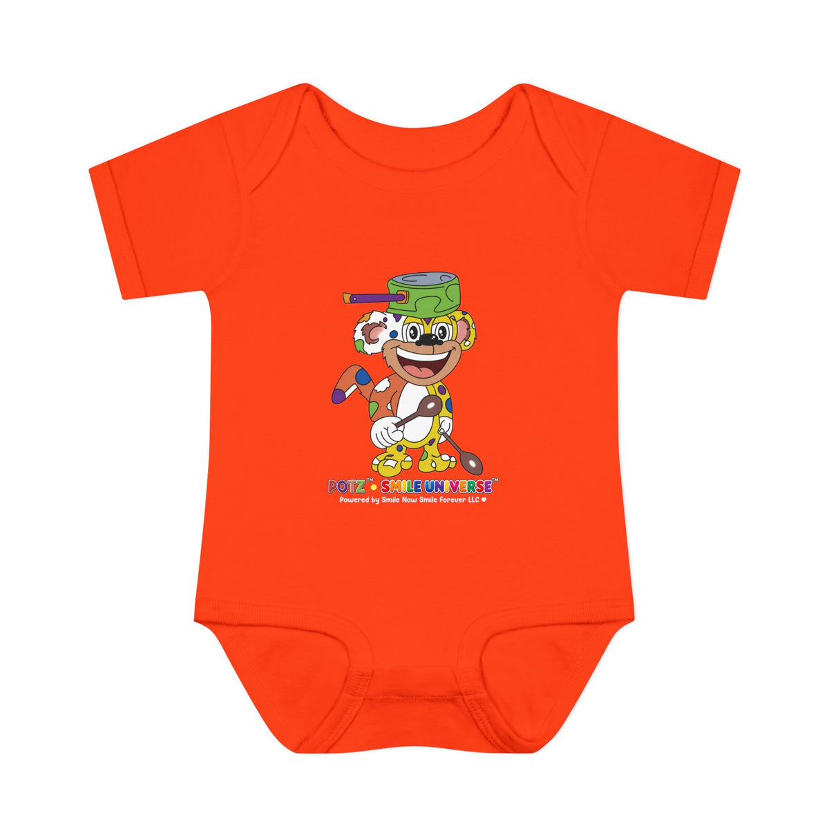 Potz™ Infant Baby Rib Bodysuit – Playful Chef Graphic Onesie | Smile Universe Collection